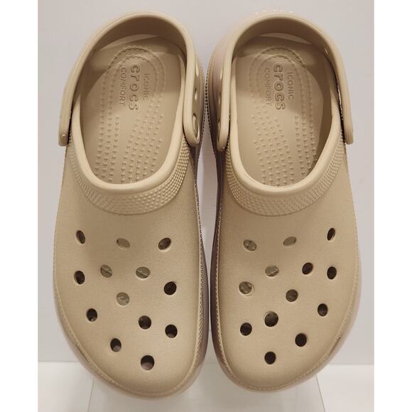 Crocs Chai Pink Classic Mega Crush Slip On Platform Clogs Shoes US W7 M5 - Picture 3 of 11